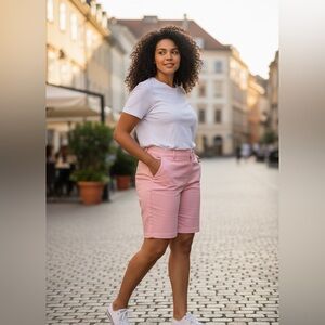 Peony Tommy Hilfiger Hollywood 9inch shorts, size 18 NWT Bermuda style